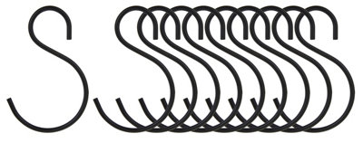 Sorello Set of 10 Matt Black Hooks