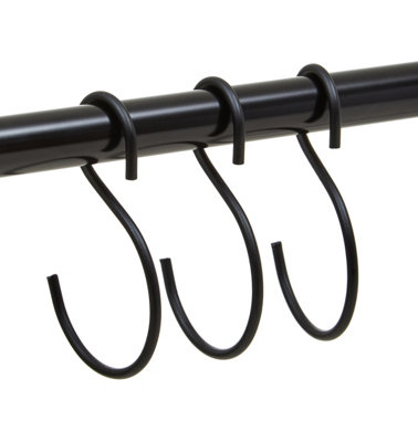 Sorello Set of 10 Matt Black Hooks