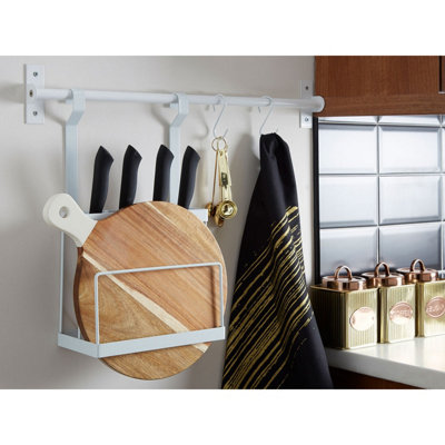 Sorello White Iron Hanging Cutter Storage Rack