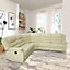 Sorreno Bonded Leather Recliner Corner Sofa In Ivory