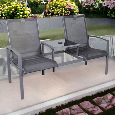 Sorrento 2 Seater Black Companion Set