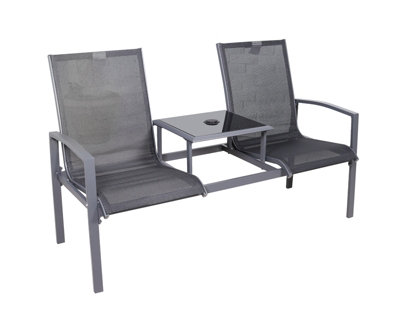 Sorrento 2 Seater Black Companion Set - 5