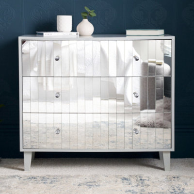 Sorrento 3 Drawer Mirrored Chest