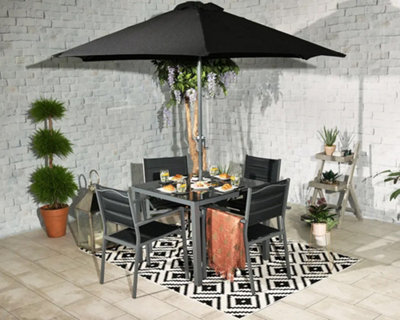 Sorrento 4 Seater Padded Chair Dining Set