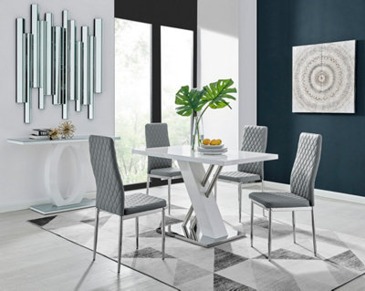 White tile discount table and chairs