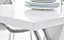 Sorrento 4 White High Gloss And Chrome Dining Table And 4 Grey Milan Chairs Set
