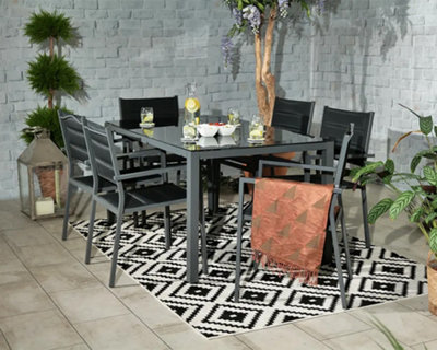 Sorrento 6 Seater Padded Chair Dining Set