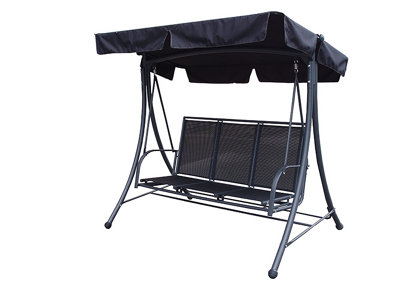 Sorrento Black 3 Seat Swing Hammock - 5