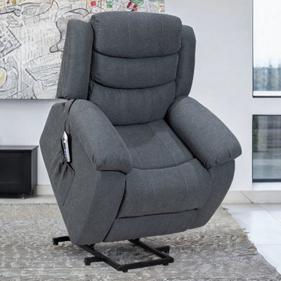 Sorrento Fabric Rise Recliner Armchair Electric Lift Chair | DIY at B&Q