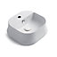 Sorrento Gloss White Ceramic Rounded Counter Top Basin (W)420mm