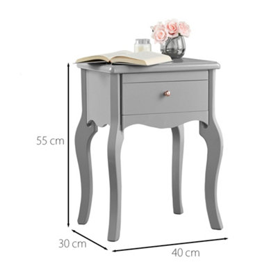 Sorrento Grey Side Table with Drawer