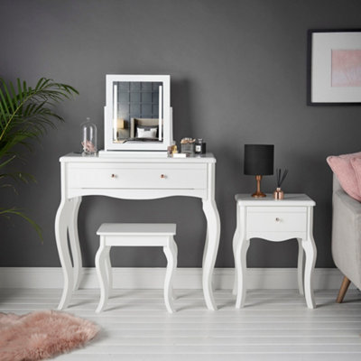 White and deals rose gold nightstand