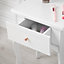 Sorrento White Side Table with Drawer