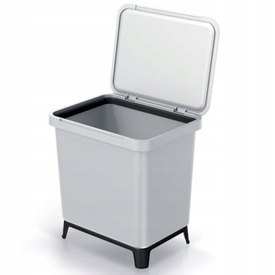 thumbnail image 2 of B2C Sorti Black Stackable Recycling Bins With Lids - 20L & 25L Set, Made In Poland 2 of 6