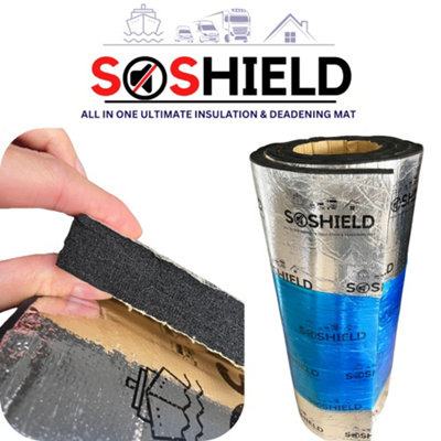 SOShield 30mm Boat and Van Sound Proofing Foam Mat, Foil Insulation ...