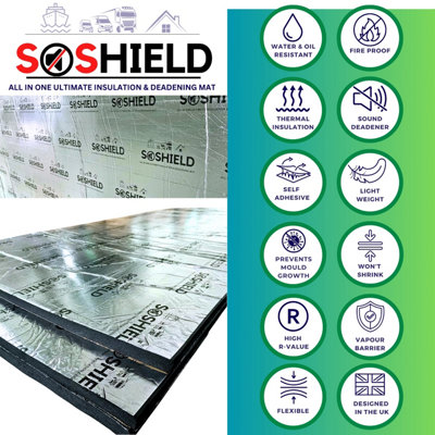 1.5m X 50mm ABSoft Self-Adhesive Sound Deadening & Thermal Insulation For Car/Van – White