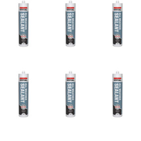 Soudal All Weather Sealant Clear 290ml-Weatherproof, High-performance - Pack of 6