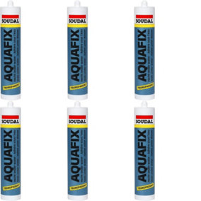 Soudal Aquafix All Weather Sealant, Clear, Seals Underwater 300ml  (Pack of 6)