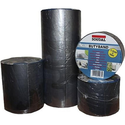 Soudal Butyband Butyl Roof Repair Sealing Tape 150mm x 10m (Pack of 6)