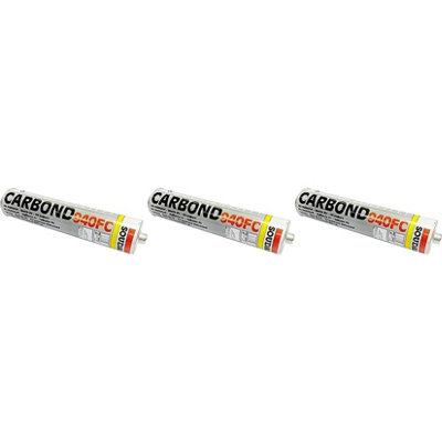 Soudal Carbond 940FC Adhesive Sealant Black 310ml (Pack of 3)