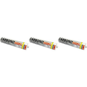 Soudal Carbond 940FC Adhesive Sealant Grey 310ml (Pack of 3)