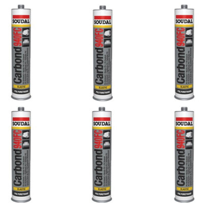 Soudal Carbond 940FC Adhesive Sealant Grey 310ml (Pack of 6)