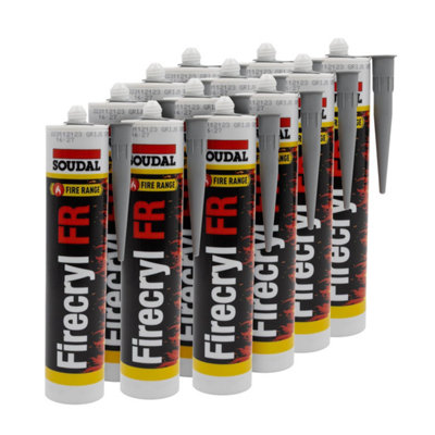 Soudal Firecryl FR Fire-Rated Sealant (12 Pack) - Grey