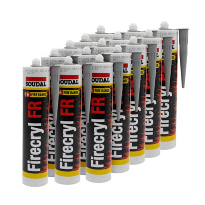 Soudal Firecryl FR Fire-Rated Sealant (15 Pack) - Grey
