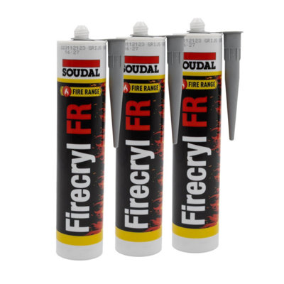 Soudal Firecryl FR Fire-Rated Sealant (3 Pack) - Grey