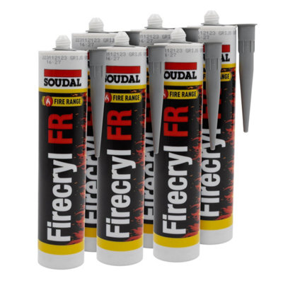 Soudal Firecryl FR Fire-Rated Sealant (6 Pack) - Grey