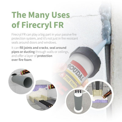 Soudal Firecryl FR Fire-Rated Sealant (6 Pack) - Grey
