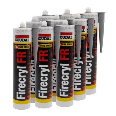 Soudal Firecryl FR Fire-Rated Sealant (9 Pack) - Grey