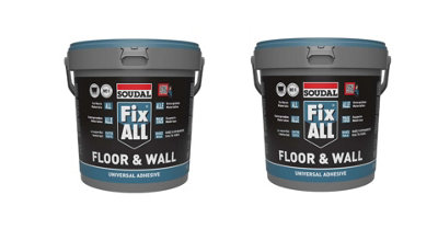 Soudal Fix All Floor & Wall Adhesive White 4Kg Pack of 2