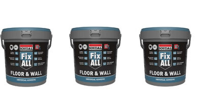 Soudal Fix All Floor & Wall Adhesive White 4Kg Pack of 3