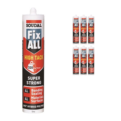 Soudal Fix ALL High Tack Sealant & Adhesive (6 Pack) Grey — free download