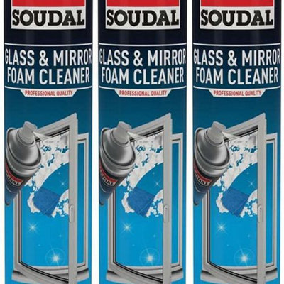 Soudal Glass & Mirror Foam Cleaner 750ml (Pack of 3) DIY at B&Q
