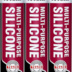 Soudal Multi Purpose Silicone Sealant, Clear 270ml    (121644) (Pack of 3)