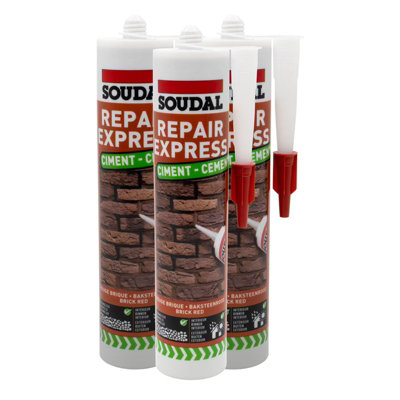 Soudal Repair Express Cement (3 Pack) - Brick Red