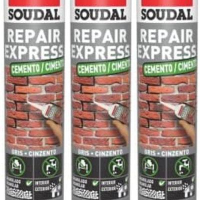 Soudal Repair Express Cement Grey 290ml   (125786) (Pack of 3)