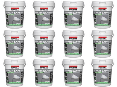 Soudal Repair Mortar Cement Ready Mix Brick Pointing Filler Grey 900ml 6875 (152305) (Pack of 12)