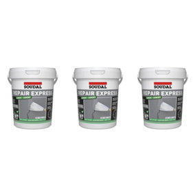 Soudal Repair Mortar Cement Ready Mix Brick Pointing Filler Grey 900ml 6875 (152305) (Pack of 3)