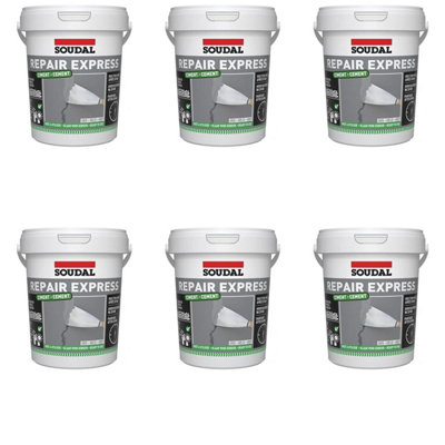 Soudal Repair Mortar Cement Ready Mix Brick Pointing Filler Grey 900ml(Pack of 6)
