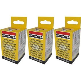 Soudal Silicone Remover, White, 100 ml (Pack of 3)