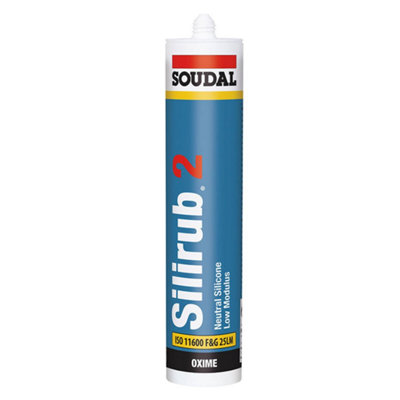 Soudal Silirub 2 Neutral Silicone - 300ml - Clear (Pack of 12)