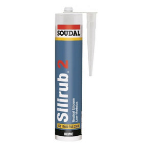Soudal SILIRUB 2 Silicone Sealant 300ml - Brilliant White
