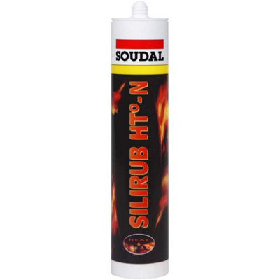 Soudal Silirub Ht-N Black 310ml Cartridge 6031  (108266)