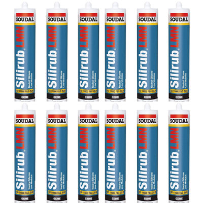 Soudal Silirub LMN Neutral Silicone - 300ml - Chartwell Green  (Pack of 12)