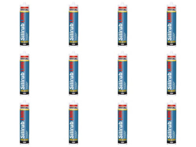 Soudal Silirub LMN Neutral Silicone - 300ml - Clear  (114573) (Pack of 12)