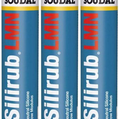 Soudal Silirub LMN Neutral Silicone Sealant, Anthracite Grey, 300ml RAL