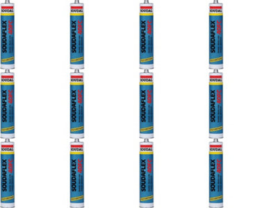 Soudal Soudaflex 40 FC Polyurethane Sealant/Adhesive White 310ml (Pack of 12)